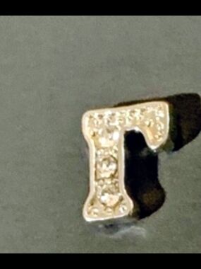 Gamma Charm With Rhinestones For Floating Lockets